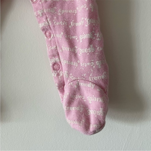 Guess baby light pink footie. Size 6-9 Months - Picture 3 of 8